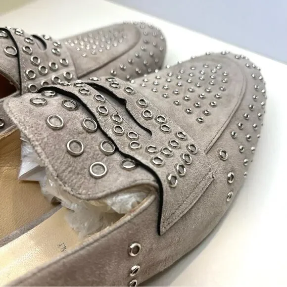 Ron White Kaysen Cashmere Suede Studded Loafer in Gray Size 9‎ (39.5) NWOB - Picture 8 of 10